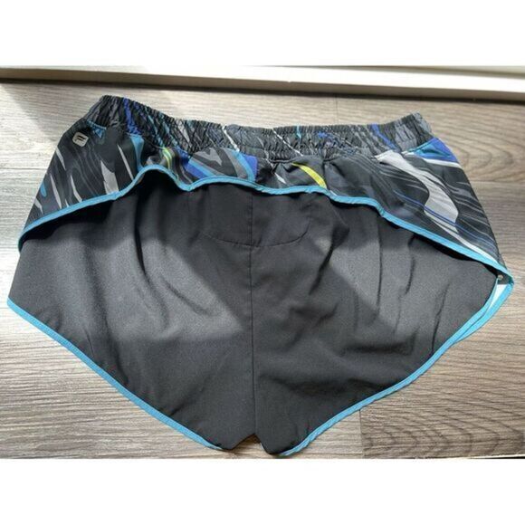 Fabletics Athletic Running Shorts with Blue Abstract Print Pattern Size Large - Picture 2 of 4